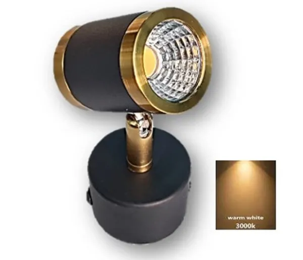 _Led_Wall_Light_for_Focusing_Wall_or_Photo_Frame_with_Golden_Finish_(Warm_White_-_3000K)_(Golden_Black,_3W)