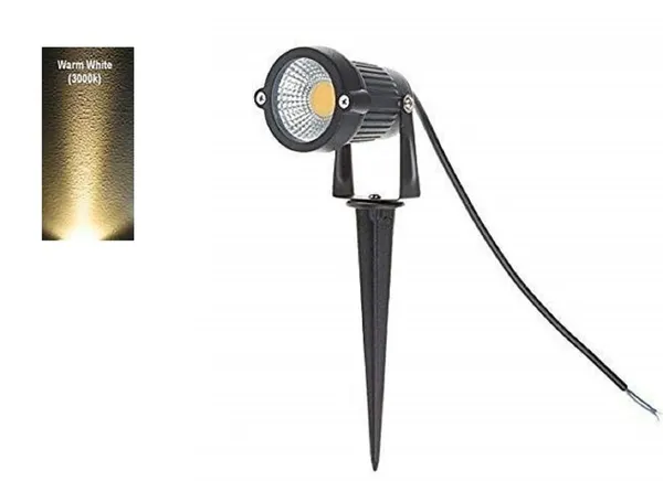 _5W_/_6W_LED_Outdoor_Garden_Spot_and_Spike_Waterproof_IP65_Light,_Aluminium_Body_(Driver_in_Built)_(Warm_White_(3000k))
