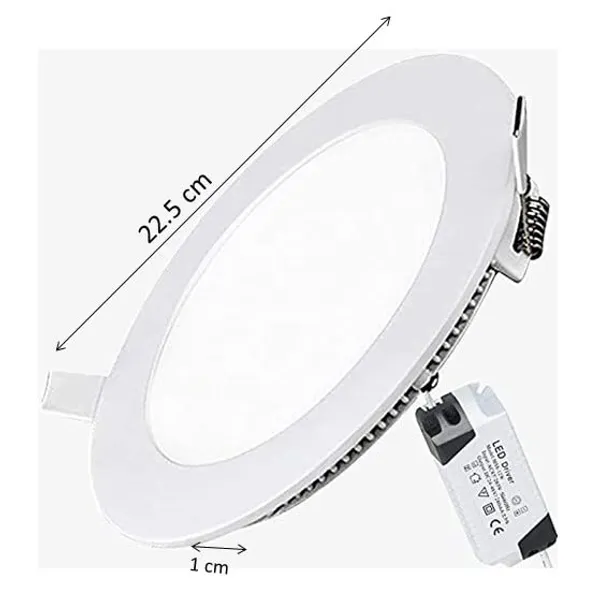 _Slim_Panel_Round_Celing_Light_(White/_6500k,_22_Watt,_22_cm_x_22_cm_x_1_cm,_Cutout_-_8_Inches)_-_2_Years_Warranty