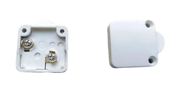 White_Push_Button_Wood_Mech_Wardrobe_ON/Off_Cabinet_Door_Light_Control_Switch_Cabinet_Door_Switch_(Pack_of_2)
