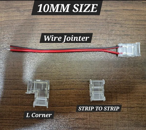 5_pcs_Wire_Strip_Jointer_Professional_10mm_Transparent_2_pin_LED_Strip_Jointer