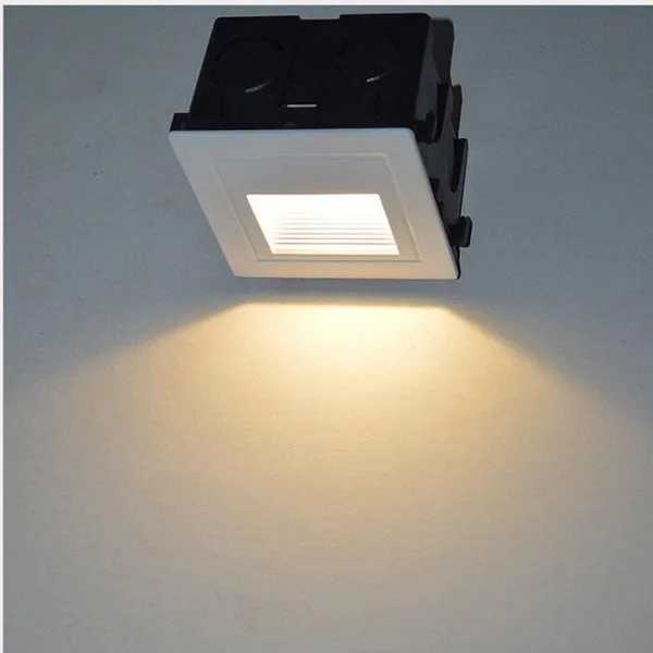 _Corner_Sensor_Foot/Stair_Lights,_Embedded_LED_Stairs_Step_Night_Pathway_Hall_Corner_Lighting_Foot_Light_(Warm_White,_White_Body,_3W)
