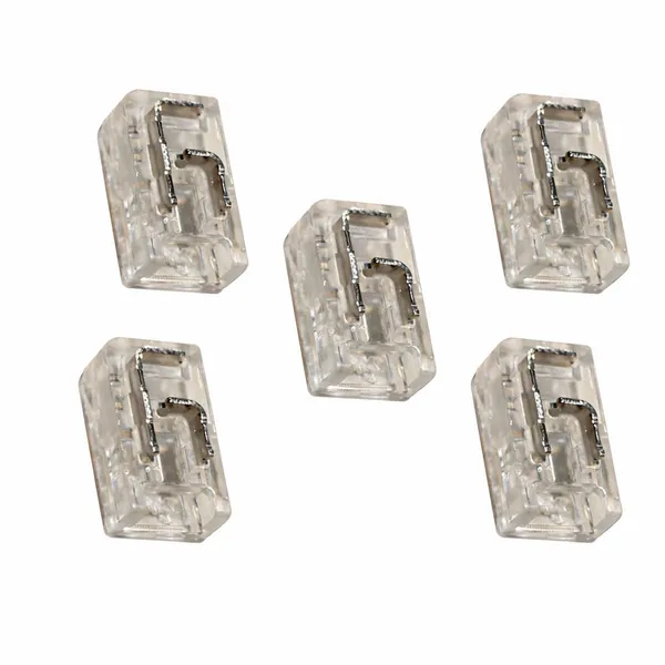 5_pcs_Strip_Jointer_Professional_5mm_Transparent_L_Shaped_2_pin_LED_Strip_Jointer