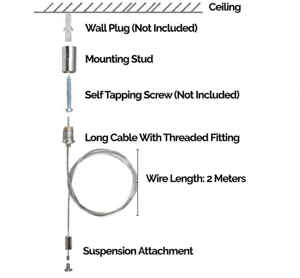 _2_Meter_Stainless_Steel_Wire_Hanging_Kit_–_4_Wire_Heavy_Duty_Steel_Cable_with_End_Fittings_for_Curtain,_Photo_Frame,_Plant_&_Hanging_Light