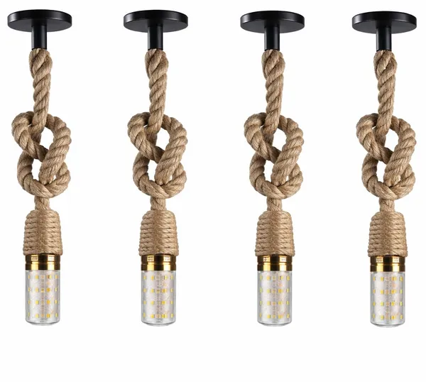 _Rustic_Nautical_Rope_Knot_Ceiling_Light,_with_Bulb,_Industrial_Coastal_Rope_Light_for_Kitchen,_Dining_Room,_Bar,_Cafe_(Pack_of_4)