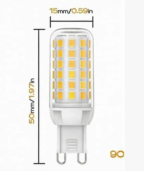 _G9_LED_Light_Bulb,_5W_Equivalent,_Warm_White_3000K,_Bi-Pin_Base,_Energy_Saving_Capsule_Bulb_for_Chandelier,_(Pack_of_2)