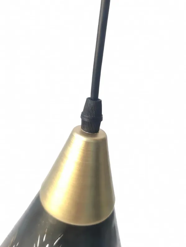 _Cone_Shape_Pendant_Light,_Black_Metal_Inverted_Cone_Hanging_Ceiling_Lamp_with_with_E27_Holder_and_3in1_Bulb_for_Living_Room