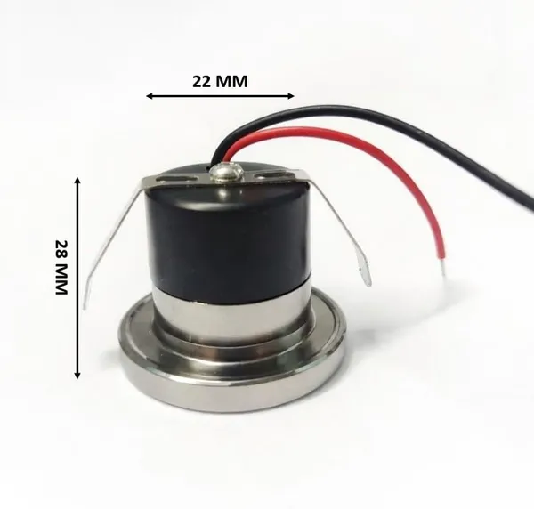 _1_Watt_Button_LED_Furniture_COB_Spot_Down_Ceiling_Light,_Round,_Black_Body_(Pack_of_4)_(Warm_White_-_3000K)