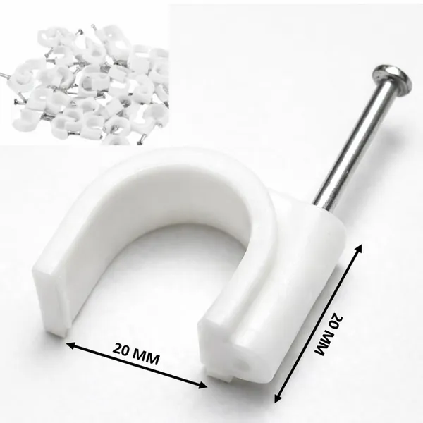 20mm_White_Cable_Clips_with_Steel_Nail_–_Pack_of_50_|_Plastic_Wire_And_Pipe_Clips_for_Wall