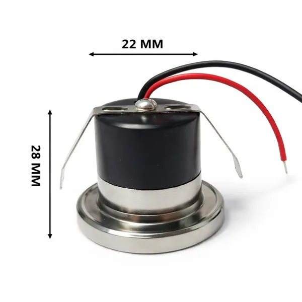 _1_Watt_Button_LED_Furniture_COB_Spot_Down_Ceiling_Light,_Round,_Black_Body_(Pack_of_2)_(Warm_White_-_3000K)