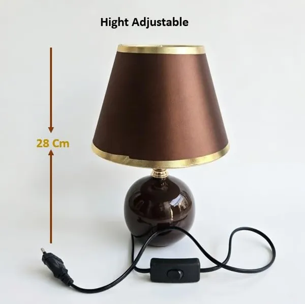 3-in-1_Bedside_Table_Lamp_with_Brown_Fabric_Shade