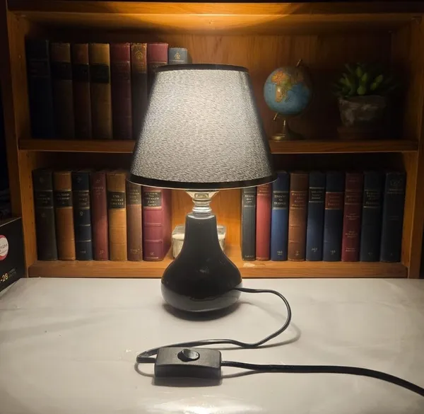 3-in-1_Modern_Black_Table_Lamp_with_Gold_Accents_–_Elegant_Bedside_Night_Lamp_with_Fabric_Shade_&_On/Off_Switch