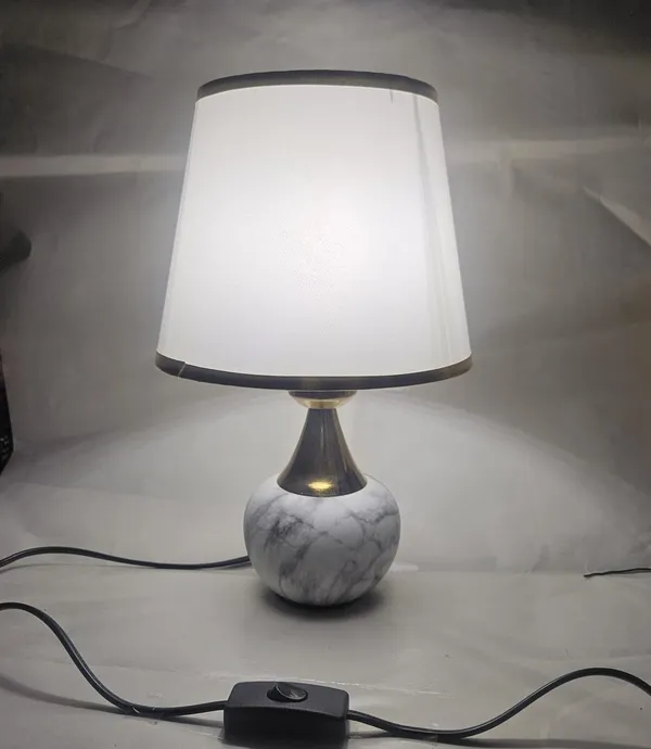 3-in-1_Modern_White_Table_Lamp_with_Gold_Accents_–_Elegant_Bedside_Night_Lamp_with_Fabric_Shade_&_On/Off_Switch