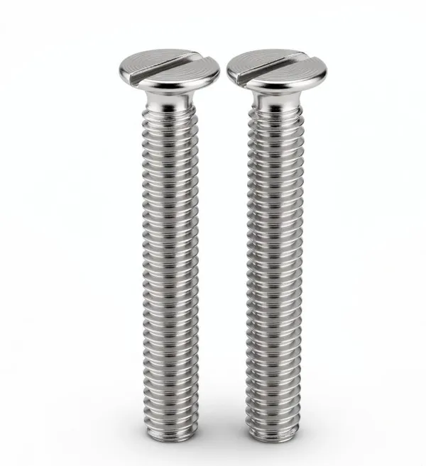_Gromex_Brass_Machine_Screws_for_Electrical_Fittings_and_Hardware,_Slotted_Head,_Silver_Finish_2_Inch_Pack_of_25