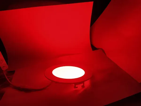 _8-Watt_Slim_Panel_Round_Light_(Red,_12cm_x_12cm_x_1cm,_Cutout_-_4_Inches)
