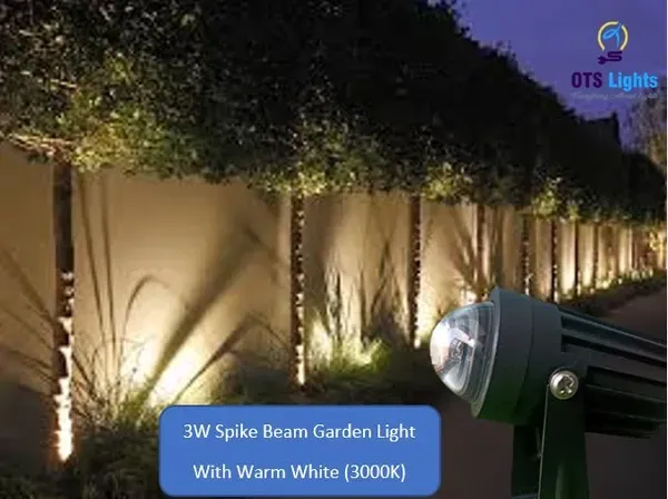 _3W_LED_Outdoor_Beam_Garden_Spot_and_Spike_Waterproof_IP65_Light,_Aluminium_Body_(Driver_in_Built)_(Warm_White_(3000k))