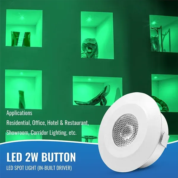 CAMRAYS_2-Watt_Button_LED_Spot_Light_(Green)