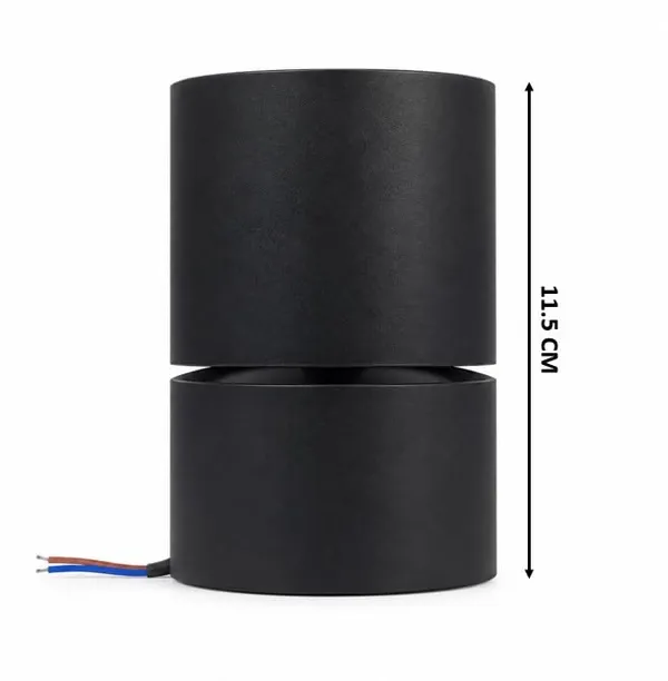 _18_Watt_Adustable_Amor_Cylinder_|_Black_Body,_Black_Reflector,_Color_Natural_White_4000k