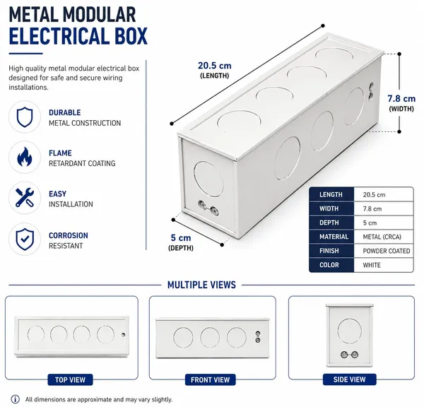 _6_Module_Eco_Premium_Mounting_Metal_Box,_White