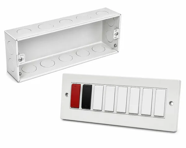 _6_Module_Eco_Premium_Mounting_Metal_Box,_White