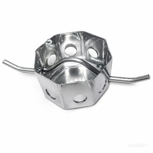 (Pack_of_2)_Heavy_Duty_Metal_Fan_Box_|_14_cm_Ceiling_Fan_Mounting_Box_|_80_mm_Height_|_25_mm_Side_Hole_|_GI_Steel_Electrical_Fan_Junction_Box_|_Corrosion_Resistant_|_Silver
