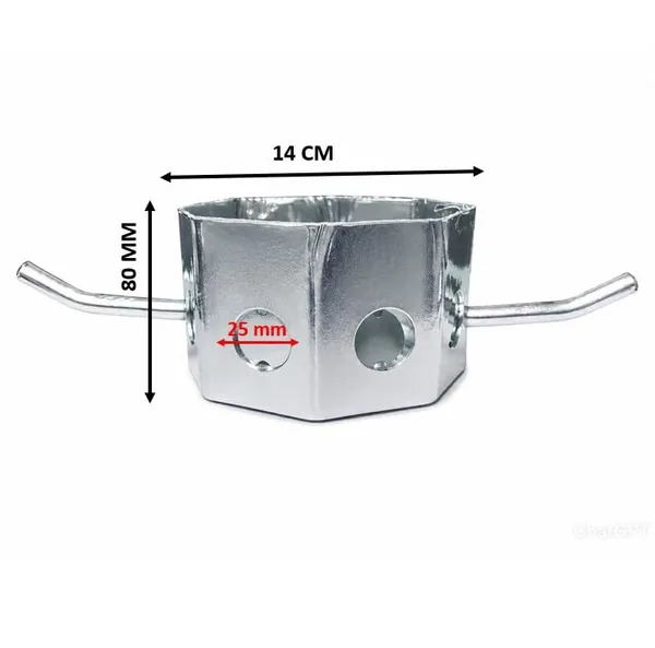 (Pack_of_2)_Heavy_Duty_Metal_Fan_Box_|_14_cm_Ceiling_Fan_Mounting_Box_|_80_mm_Height_|_25_mm_Side_Hole_|_GI_Steel_Electrical_Fan_Junction_Box_|_Corrosion_Resistant_|_Silver