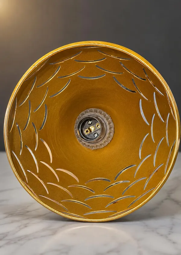 _Modern_Decorative_Pendant_Hanging_Light_|_Gold_Finish_with_Crystal_Accent_&_Warm_Amber_Designer_Shade_|_Ceiling_Hanging_Lamp_for_Living_Room,_Dining_Room,_Bedroom,_Café_&_Restaurant