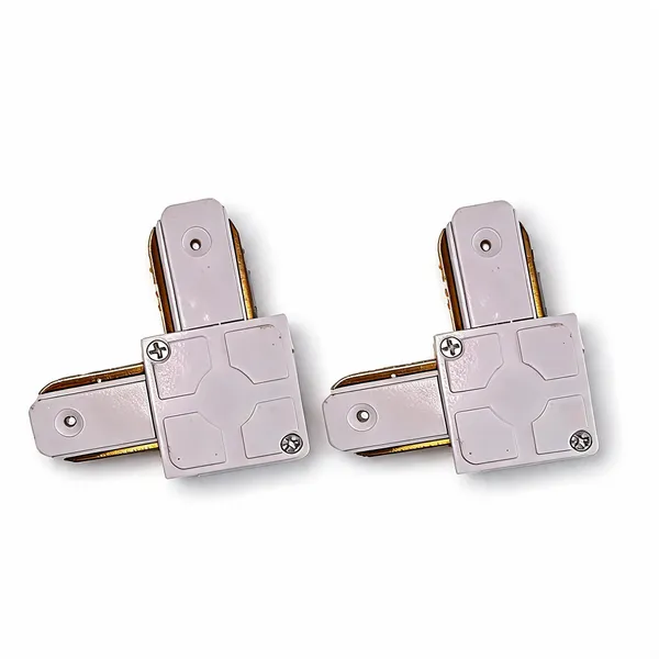 _Track/Trackline/Trackway_Connector/Jointer_for_LED_Track_Lights_Corner_Connector_for_2-Wire_Lighting_Track_Rail_(White_Body,_L_Shape_Connector)