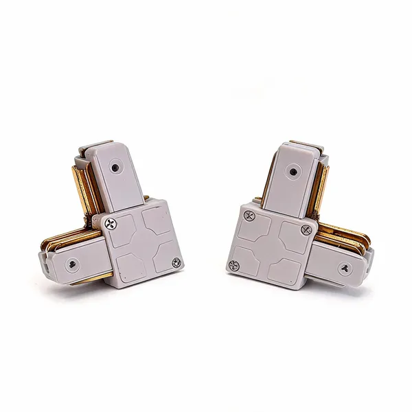 _Track/Trackline/Trackway_Connector/Jointer_for_LED_Track_Lights_Corner_Connector_for_2-Wire_Lighting_Track_Rail_(White_Body,_L_Shape_Connector)