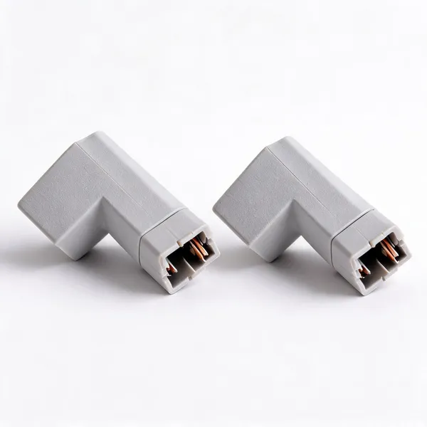 _Track/Trackline/Trackway_Connector/Jointer_for_LED_Track_Lights_Corner_Connector_for_2-Wire_Lighting_Track_Rail_(White_Body,_L_Shape_Connector)
