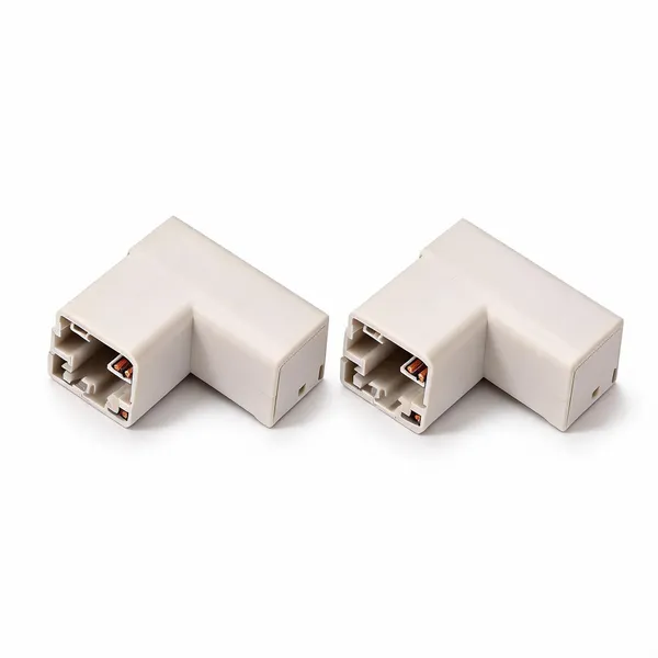 _Track/Trackline/Trackway_Connector/Jointer_for_LED_Track_Lights_Corner_Connector_for_2-Wire_Lighting_Track_Rail_(White_Body,_L_Shape_Connector)