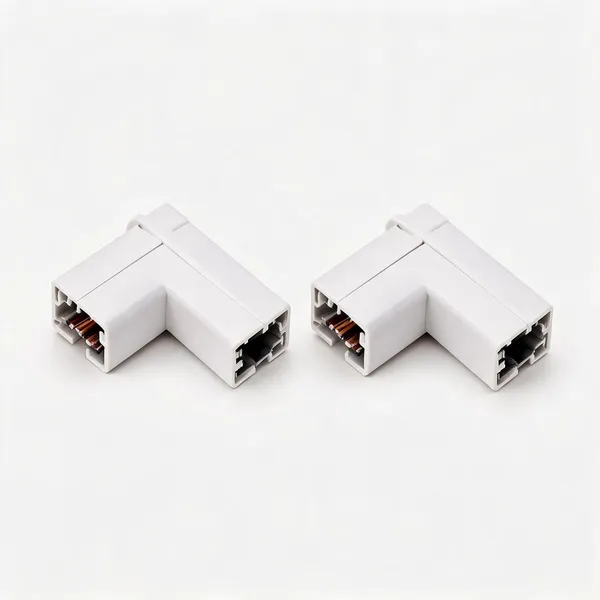 _Track/Trackline/Trackway_Connector/Jointer_for_LED_Track_Lights_Corner_Connector_for_2-Wire_Lighting_Track_Rail_(White_Body,_L_Shape_Connector)