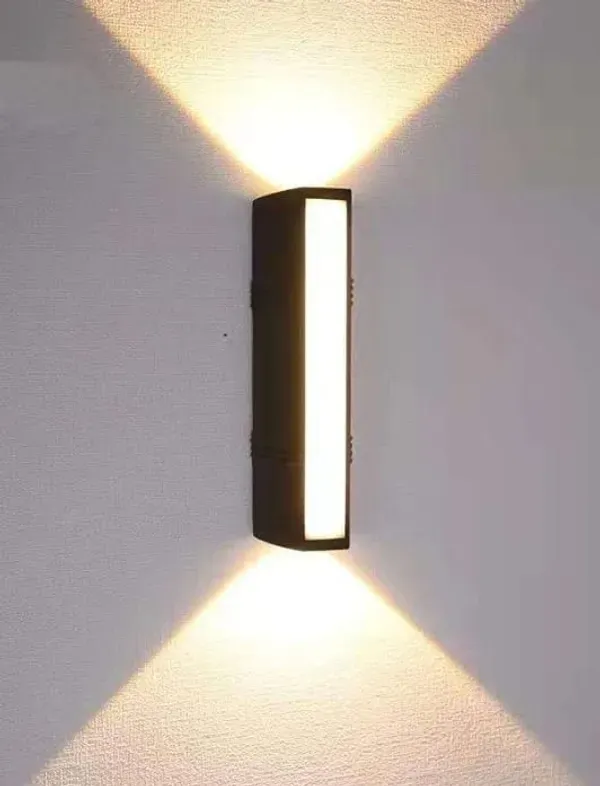 _2X3+5_watt_Up_Down_Front_Outdoor_LED_Wall_Light,_Aluminum_Black_Die_Casting_Body,_Waterproof