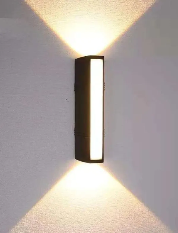 _2X3+5_watt_Up_Down_Front_Outdoor_LED_Wall_Light,_Aluminum_Black_Die_Casting_Body,_Waterproof
