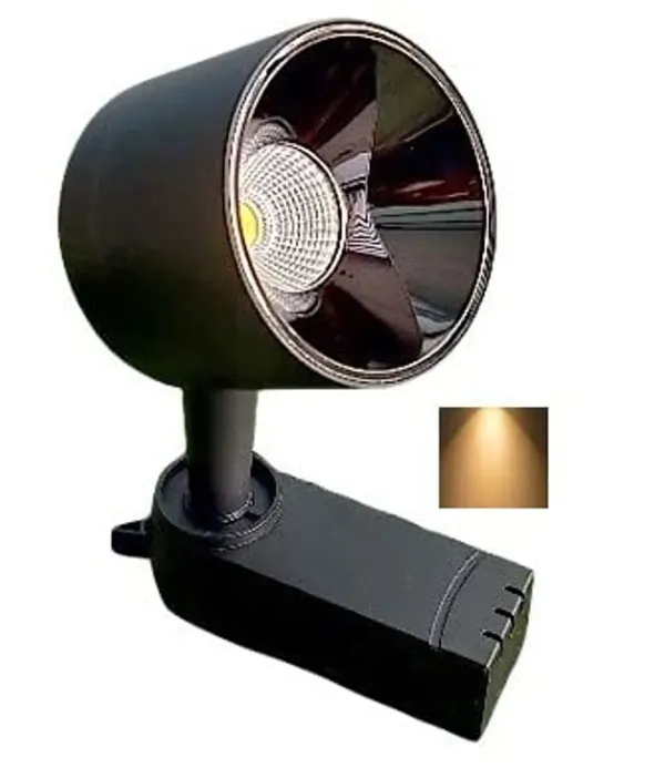_12W_Focus_Light_Spotlight_360°_Adjustable_Track_Light_(Black_Body)_-_(Track_Rail_Not_Included)_(Warm_White_-_3000k,12W)