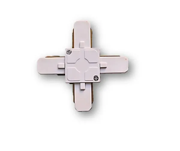 _Track/Trackline/Trackway_Connector/Jointer_for_LED_Track_Lights_Corner_Connector_for_2-Wire_Lighting_Track_Rail_(White_Body,_+_Shape_Connector)