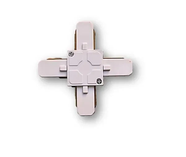 _Track/Trackline/Trackway_Connector/Jointer_for_LED_Track_Lights_Corner_Connector_for_2-Wire_Lighting_Track_Rail_(White_Body,_+_Shape_Connector)