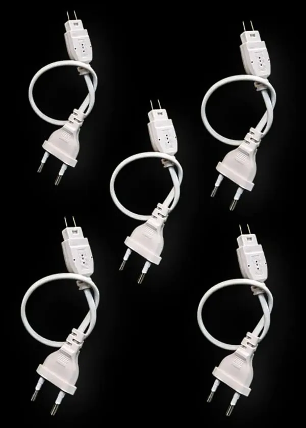 _220V_5730_Pin_Rope_Light_Connector,_8mm_Wide_Copper_Pins_for_Flexible_Rope_Light,(White_Body,_Pack_of_5)