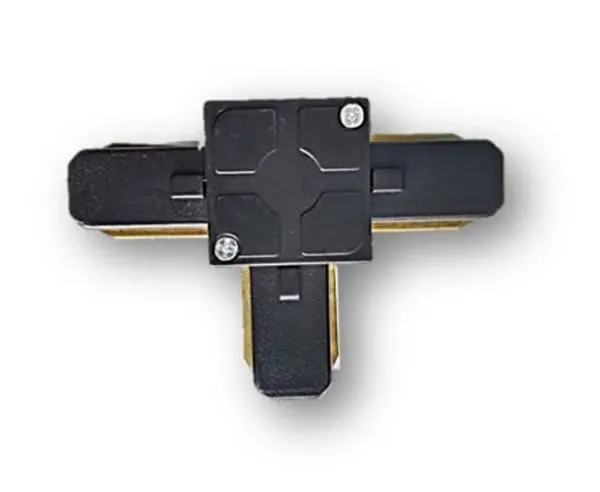 _Track/Trackline/Trackway_Connector/Jointer_for_LED_Track_Lights_Corner_Connector_for_2-Wire_Lighting_Track_Rail_(Black_Body,_T_Shape_Connector)
