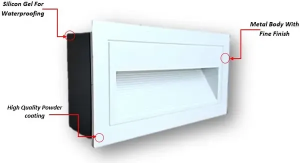 4_Modular_Aluminum_Embedded_Staircase_6W_Outdoor_White_Body_LED_Foot_Light_Step_Corner_Wall_Stair_(18_X_8.5_X_4_cm)