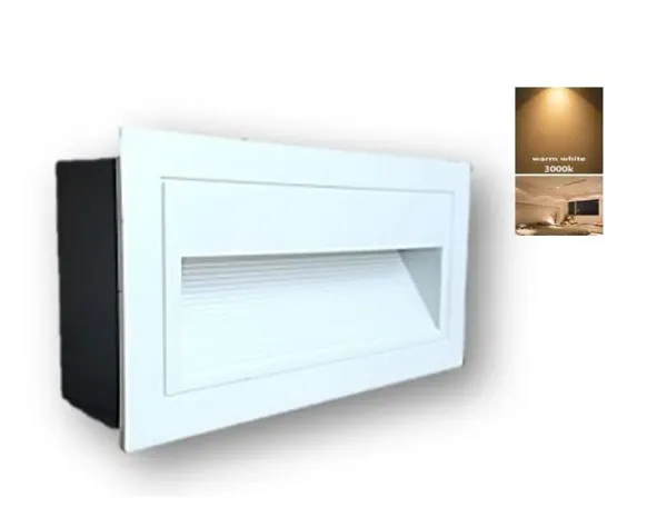 4_Modular_Aluminum_Embedded_Staircase_6W_Outdoor_White_Body_LED_Foot_Light_Step_Corner_Wall_Stair_(18_X_8.5_X_4_cm)