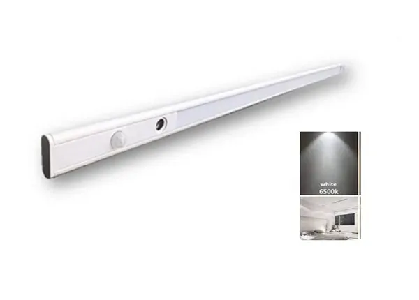 OTS_LIGHTS_36_Inches_-_3_Feet_(12Watt)_Slim_Sensor_Cabinet_Light_with_Automatic_ON/Off_Motion_Sensor/Day-Night_Sensor,_Wardrobe_Lights_and_Under_Counter_LED_Profile_Light_(Cool_White_-_6500k)