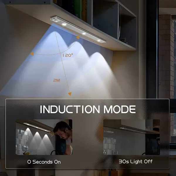 OTS_LIGHTS_36_Inches_-_3_Feet_(12Watt)_Slim_Sensor_Cabinet_Light_with_Automatic_ON/Off_Motion_Sensor/Day-Night_Sensor,_Wardrobe_Lights_and_Under_Counter_LED_Profile_Light_(Cool_White_-_6500k)