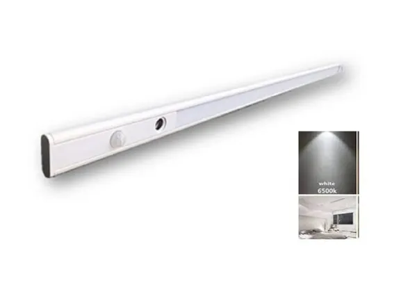 OTS_LIGHTS_36_Inches_-_3_Feet_(12Watt)_Slim_Sensor_Cabinet_Light_with_Automatic_ON/Off_Motion_Sensor/Day-Night_Sensor,_Wardrobe_Lights_and_Under_Counter_LED_Profile_Light_(Cool_White_-_6500k)
