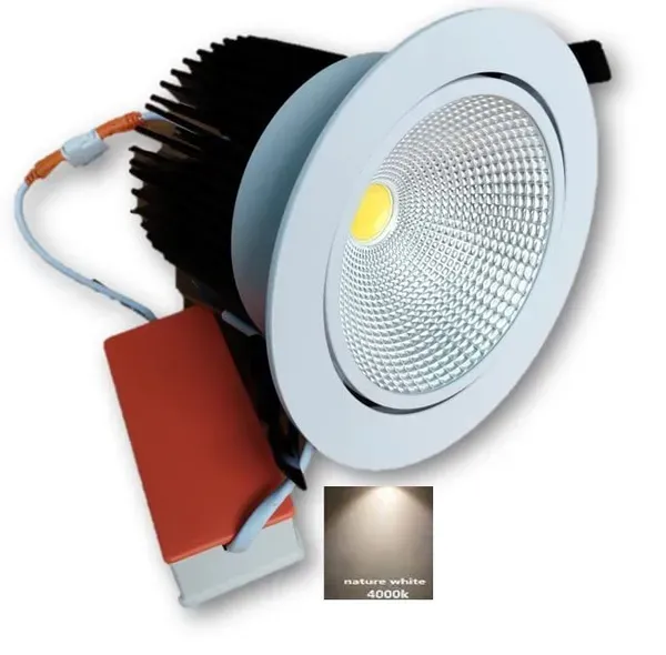 _COB_Down_Celing_Light_Movable_(Natural_White-4000k,_50_Watt)_(16_cm_x_16_cm_x_12.8_cm)_Cutout_10.7cm