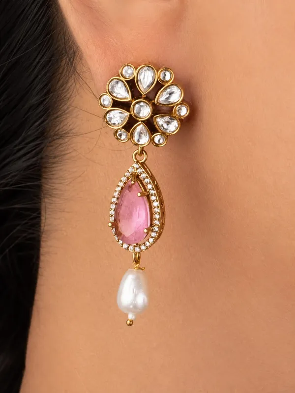 Antique_Polki_with_Pink_doublet_stone_Necklace