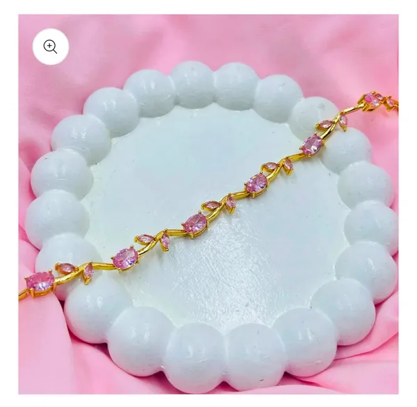 Gold_Plated_Pink_Tulip_Bracelet_for_women