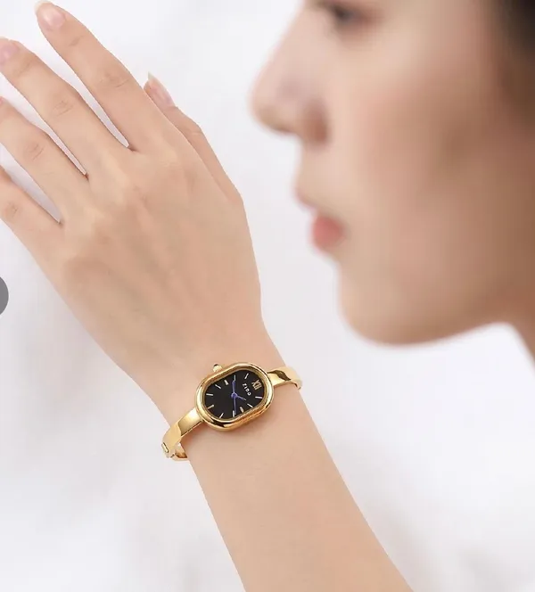 Gold_Plated_Vintage_Oval_Watch_Kada__-_Black_Dial_for_women