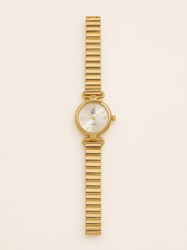 Gold_Plated_Vintage_Round_Watch__-_white_Dial_for_women