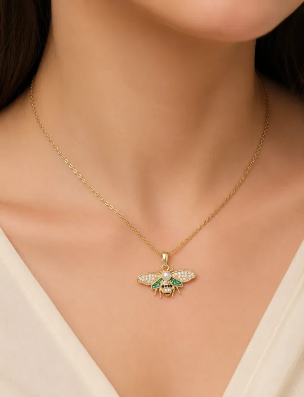 Bumblebee_Gold_Plated_Anti_tarnish_Pendant_Necklace_For_Women